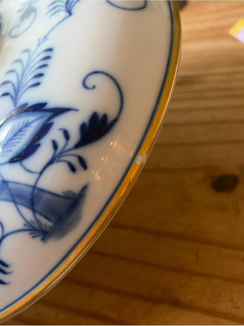 MEISSEN Antique Covered Lid Serving Dish Blue Onion Germany 1881-1930 Porcelain